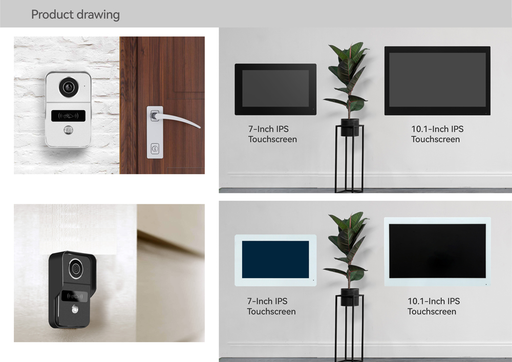 Smart Doorbell Wired - Untuk menambahkan 1 buah LCD TUYA