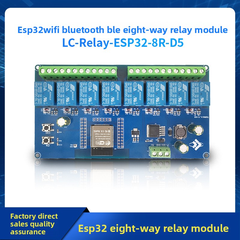 Relay 8 Channel Board - Papan Pengembangan ESP32 DC5-30V, Modul Relay