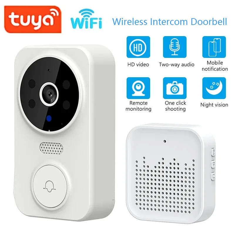 Smart Doorbell Wired - Bel Pintu Interkom Visual Nirkabel WiFi