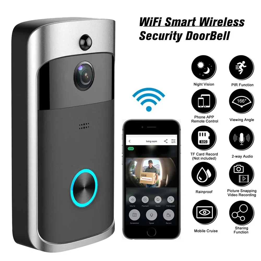 Smart Doorbell Wired - Bel Pintu WIFI Nirkabel Rumah Pintar