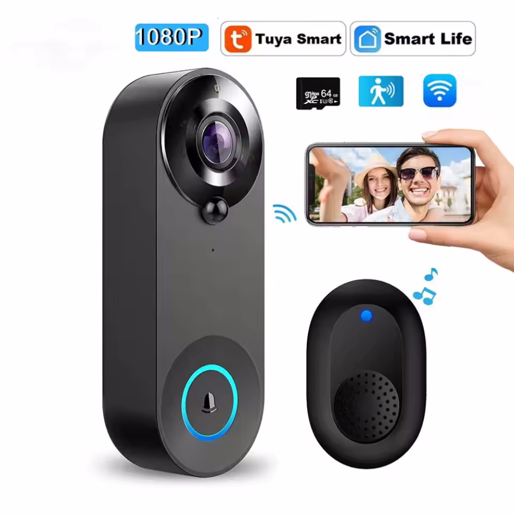 Tuya 1080P Bel Pintu WIFI Nirk - Smart Doorbell Wired ulasan dan harga