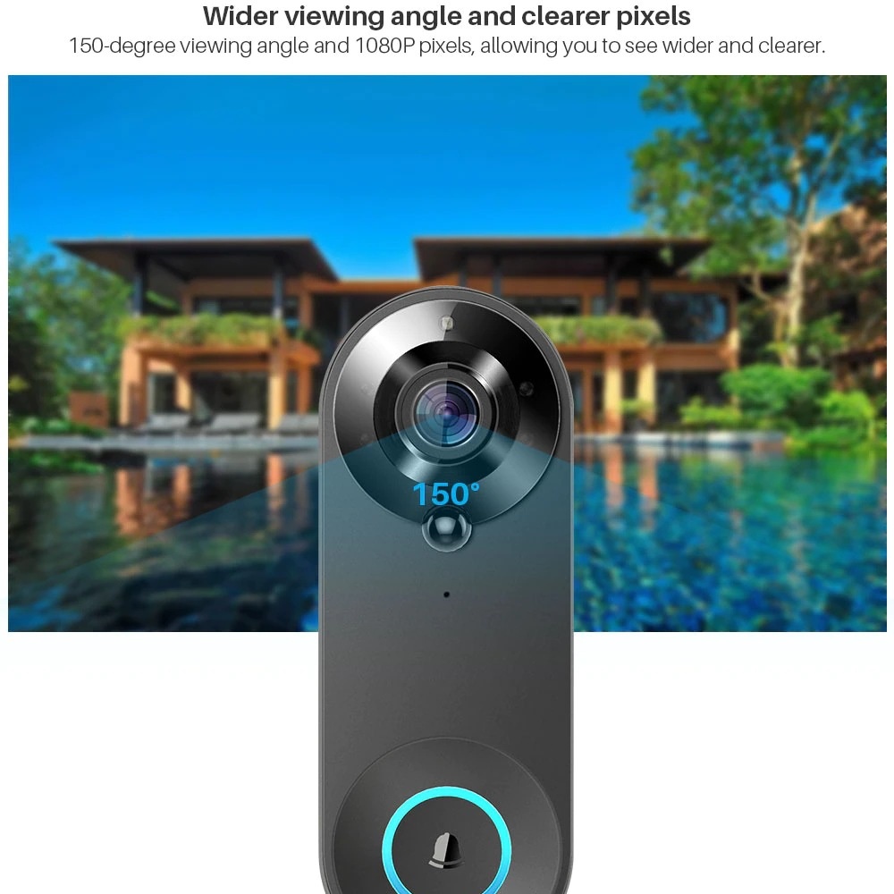 Tuya 1080P Bel Pintu WIFI Nirk - Smart Doorbell Wired ulasan dan harga