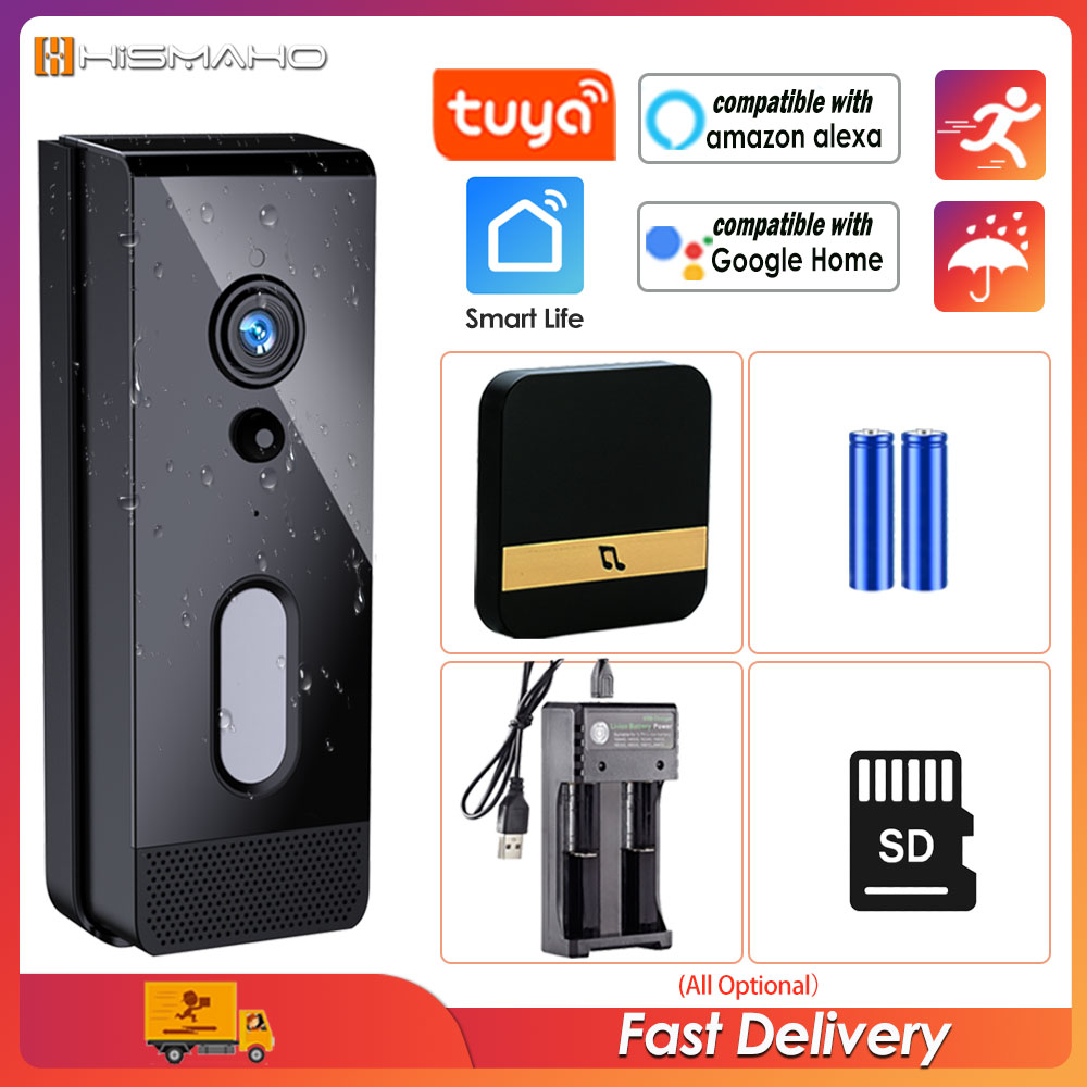 Tuya bel pintu WiFi, kamera lu - Smart Doorbell Wired ulasan dan harga
