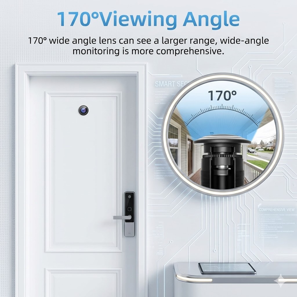 Kamera Lubang Pintu Pintar ZEM - Smart Doorbell Wired ulasan dan harga