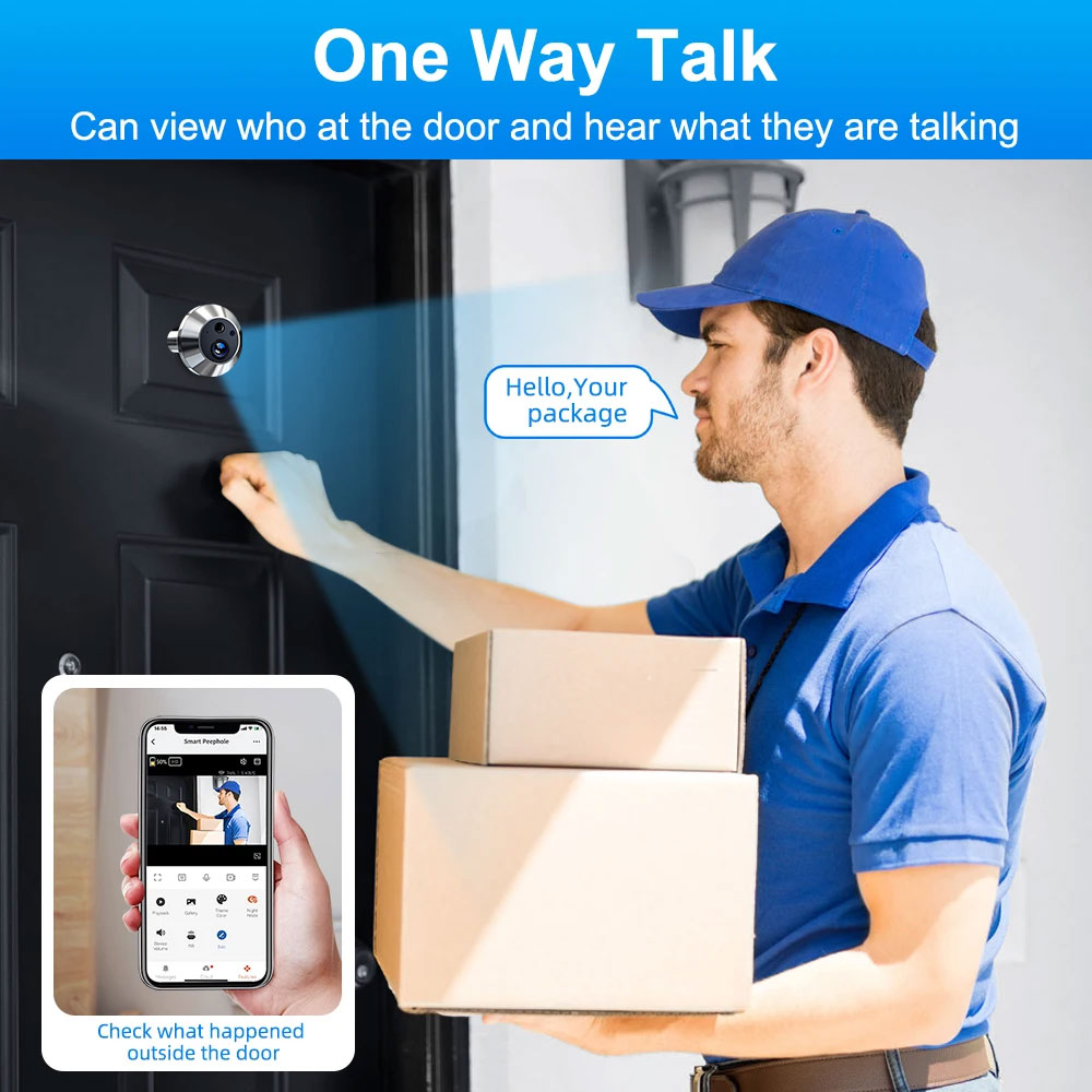 Tuya Smart 5MP 140° °   Sudut  - Smart Doorbell Wired ulasan dan harga