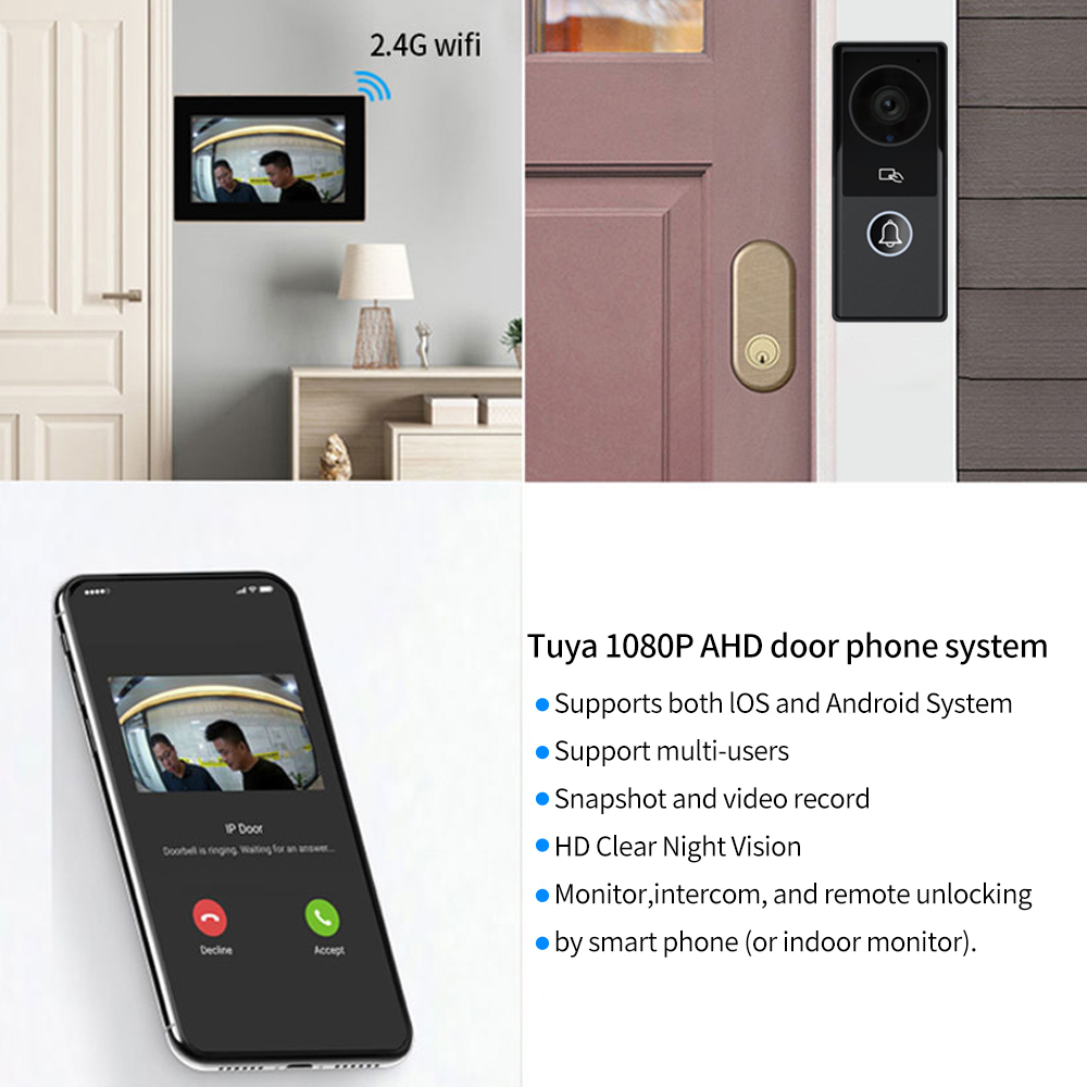 Bel pintu 7/10 P interkom Vide - Smart Doorbell Wired ulasan dan harga