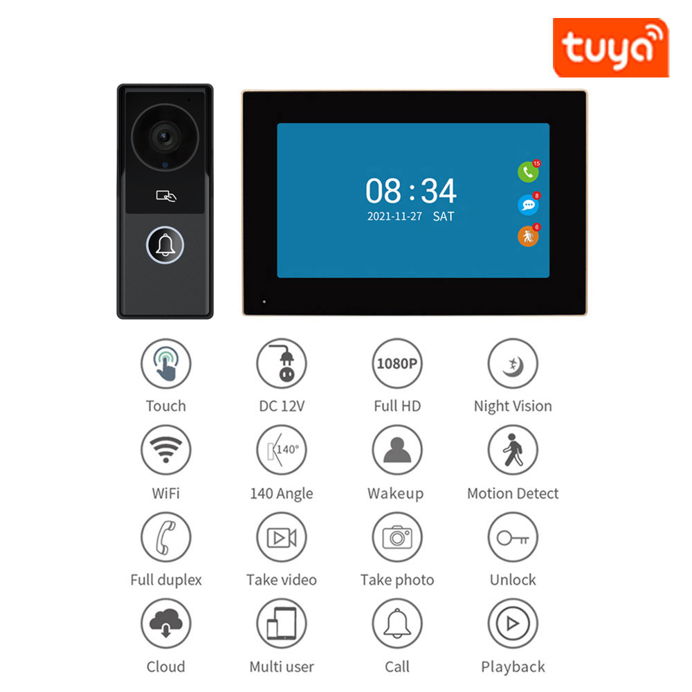 Bel pintu 7/10 P interkom Vide - Smart Doorbell Wired ulasan dan harga
