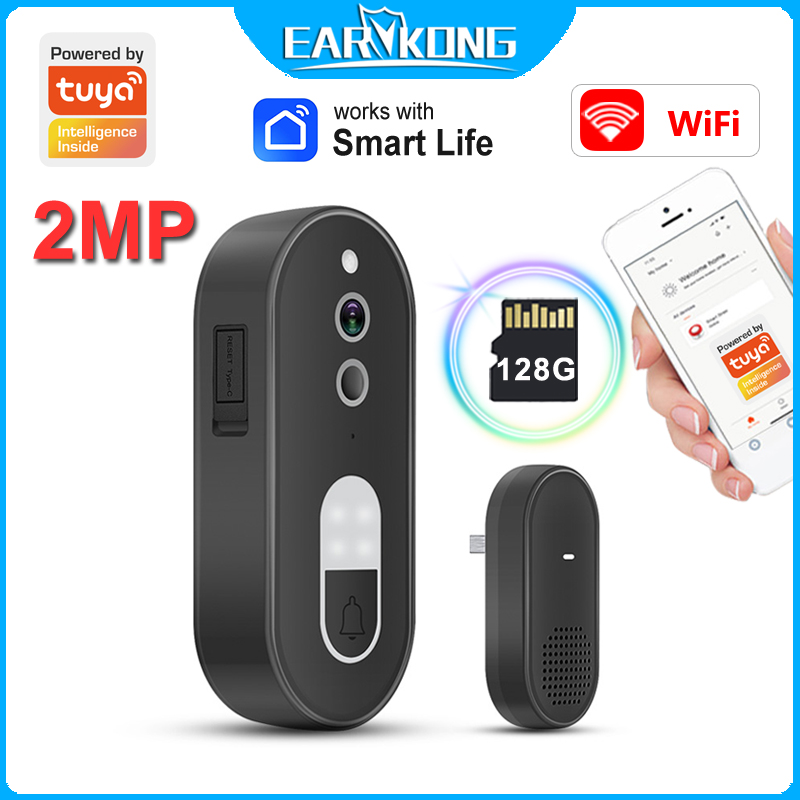 Bel Pintu Video WiFi Bekerja D - Smart Doorbell Wired ulasan dan harga
