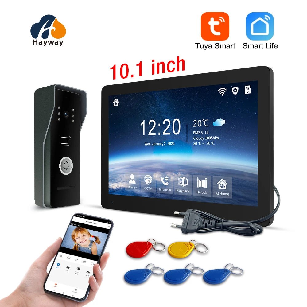 Hayway Tuya interkom Video 108 - Smart Doorbell Wired ulasan dan harga