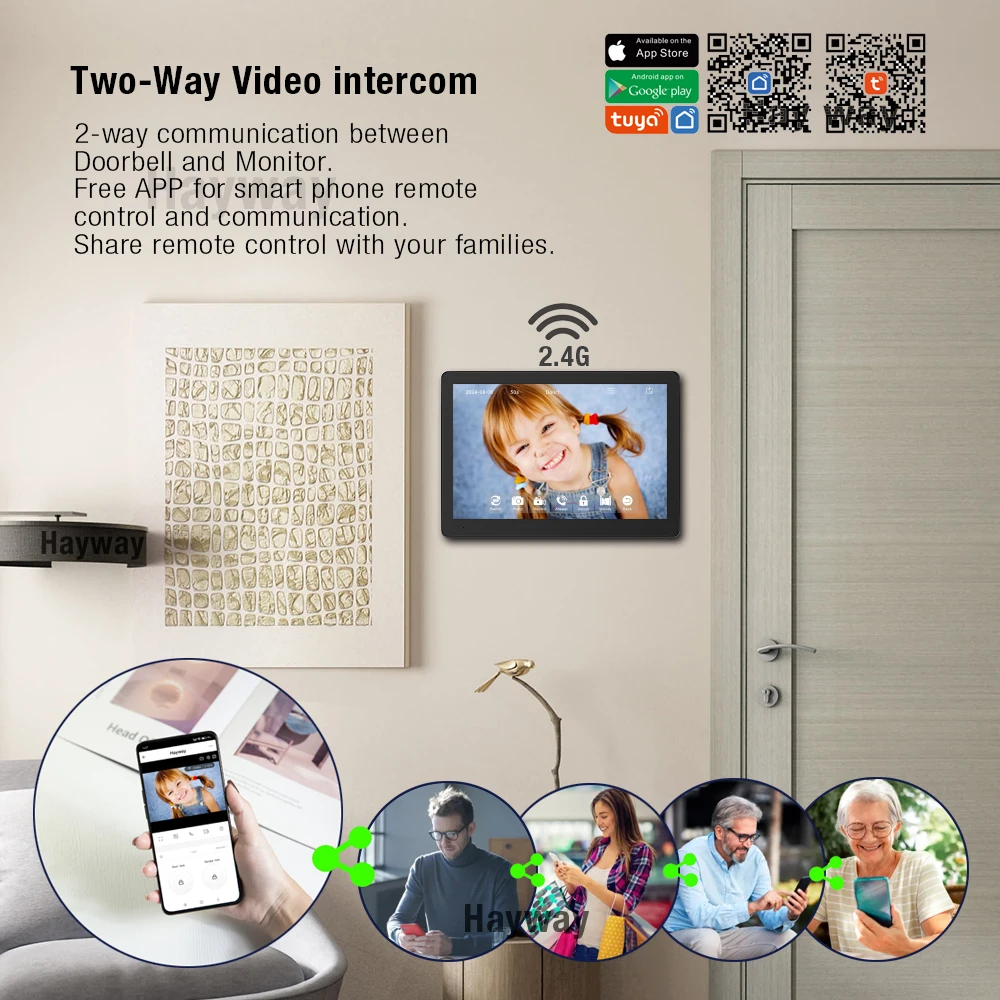 Hayway Tuya interkom Video 108 - Smart Doorbell Wired ulasan dan harga