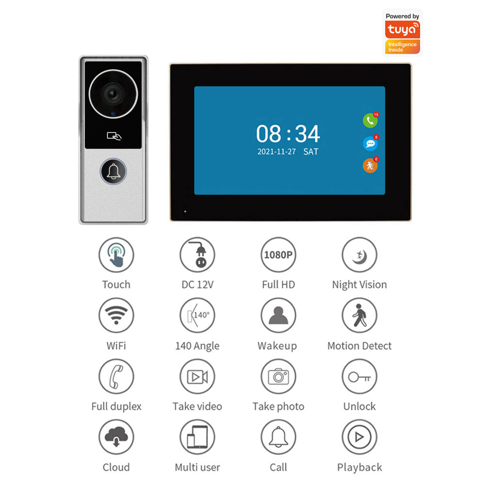 Sistem Bel Pintu Video Wifi 10 - Smart Doorbell Wired ulasan dan harga