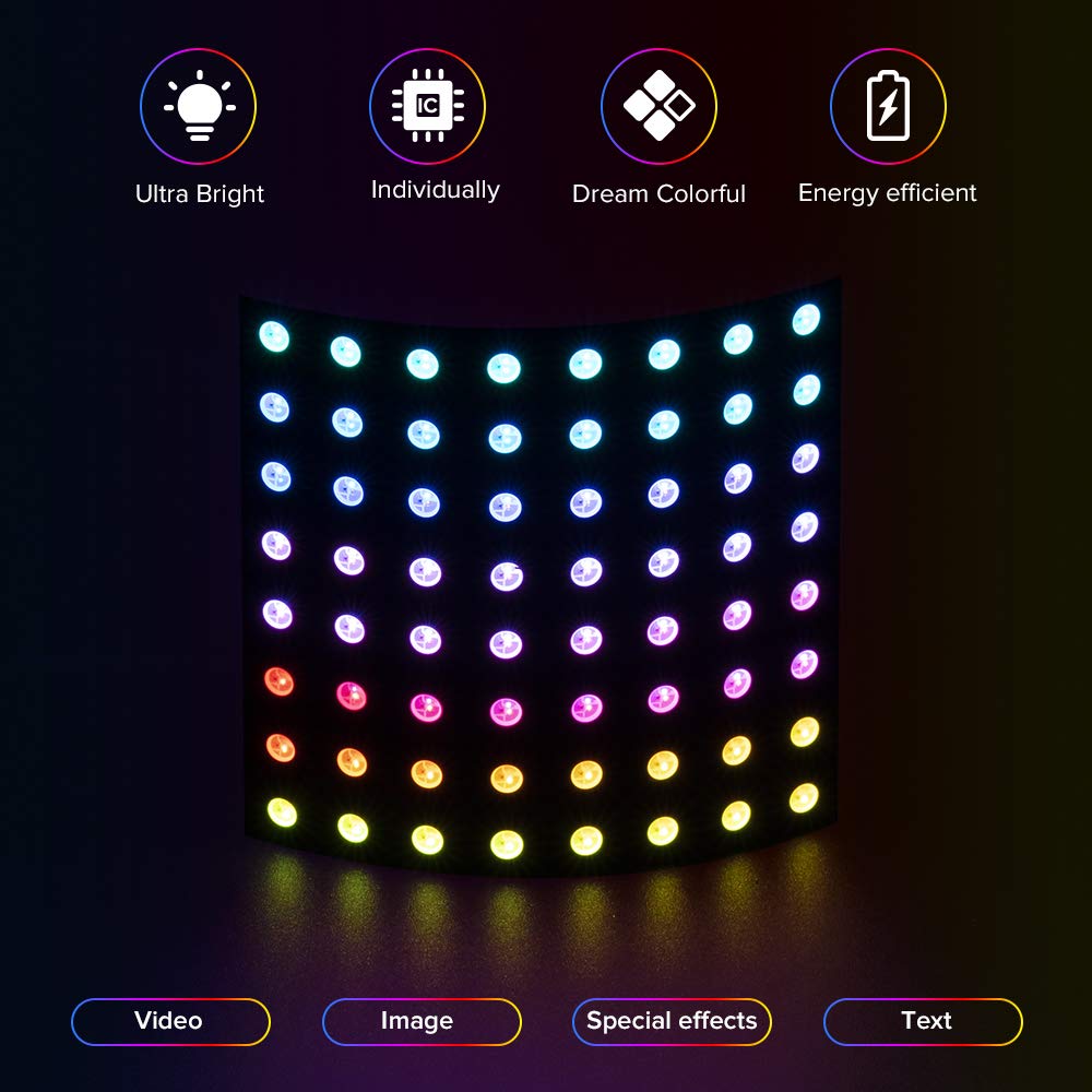 WS2812 modul matriks LED, LED  - Rgb Led Matrix 8X8 ulasan dan harga