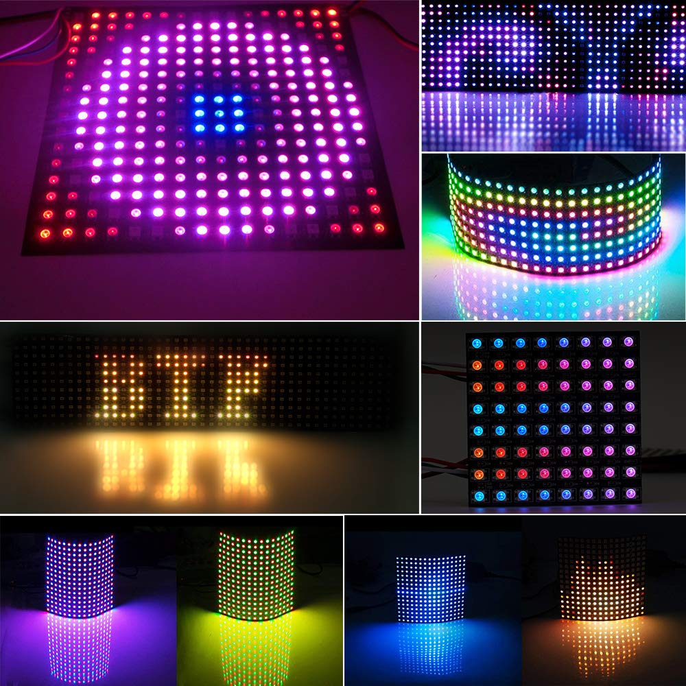 WS2812 modul matriks LED, LED  - Rgb Led Matrix 8X8 ulasan dan harga